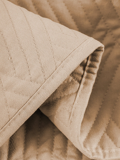 Покрывало евро, 240х260см, 100%пэ, Silvano, Кантри, кофе с молоком