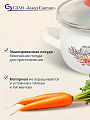 Кастрюля эмалированная сталь, 1.5 л, крышка стекло, сферический, Сантэкс, Прованс, 1-2415112, индукция - фото 3