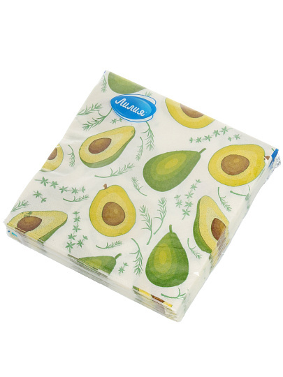 Салфетки Лилия, Авокадо, 20 шт, 2 сл, 33х33 см, 8011
