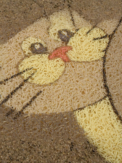 Коврик грязезащитный, 40х60 см, прямоугольный, резина, лапша, Котик, A090289