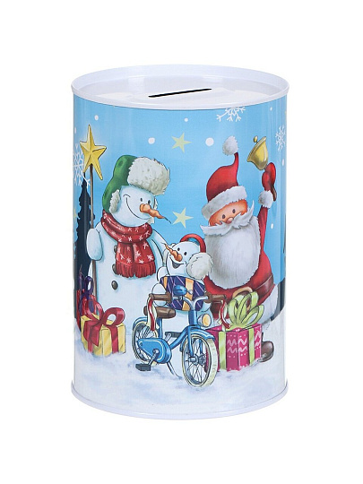 Копилка Снеговики, 10х15 см, Y4-4244, в ассортименте