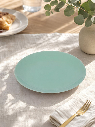 Тарелка десертная, стеклокерамика, 19 см, круглая, Diwali Turquoise, Luminarc, P2613, бирюзовая
