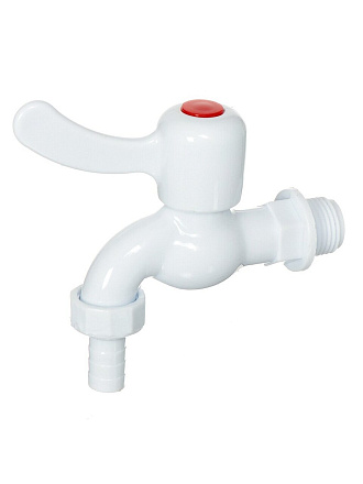 Кран водоразборный 1/2'', со штуцером, ручка-флаг, индивидуальная упаковка, ComfortFactor
