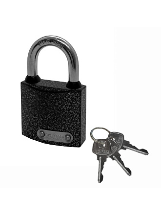 Замок навесной Vrata, BC-HG36-32, 210282, навесной, дисковый, серый, 3 ключа
