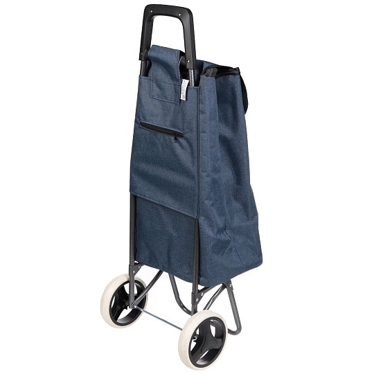 Тележка хозяйственная 36х29х98 см, полиэстер, пластик, металл, 30 кг, с сумкой, складная, Y6-1842