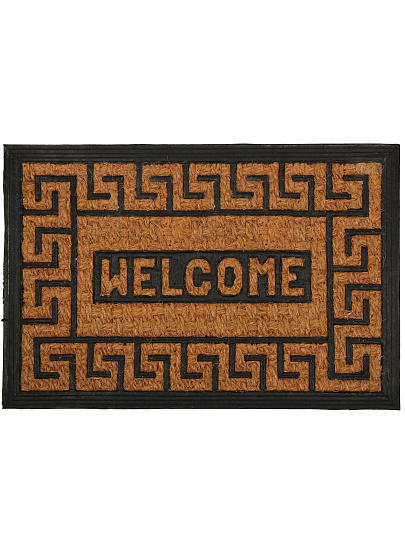 Коврик придверный, 40х60 см, прямоугольный, кокосовое волокно, Welcome, Sunstep, 32-085