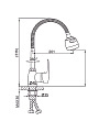 Смеситель для кухни, Frud, гибкий излив, с картриджем, R42055-1 - фото 13