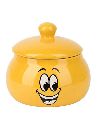 Банка для меда, керамика, 0.5 л, 13х12 см, с крышкой, подарочная упаковка, Smile, L2520867