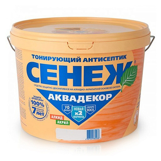 Пропитка Сенеж, Аквадекор Х2-106, орегон, 0.9 кг
