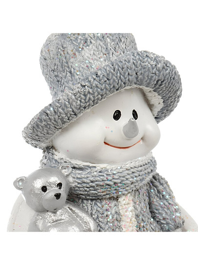 Фигурка декоративная полистоун, Снеговичок, 8х6х15.5 см, A020235
