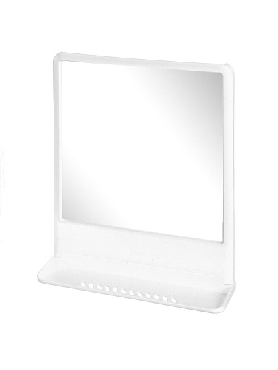 Зеркало 30х40 см, прямоугольное, снежно-белое, с полочкой, Berossi, Tokio, НВ 11501000