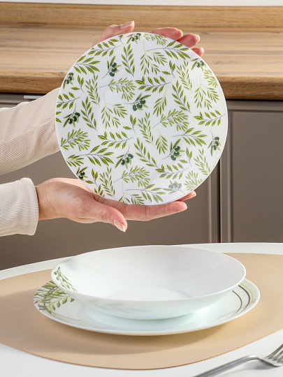 Сервиз столовый стеклокерамика, 18 предметов, на 6 персон, Oila, SD18-925