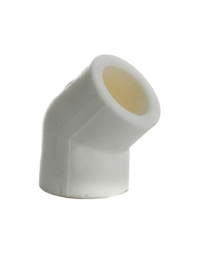 Уголок полипропилен, d32 мм, 45 °, внутренняя/внутренняя, белый, Valfex