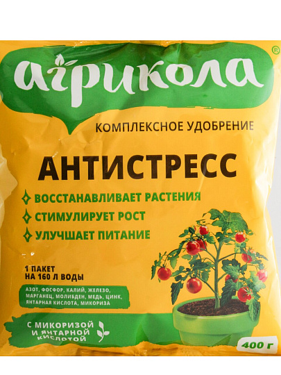 Удобрение Антистресс, пакет, комплексное, 400 г, Агрикола
