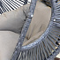 Подвесное кресло Кокон, 1-мест, 90х200 см, 100 кг, Готика, серое, ротанг, подушка серо-бежевая, D165 - фото 2