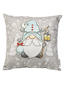 Подушка декоративная, 40х40 см, Новый Год, Гном, 100% полиэстер, Вид 1, 322676