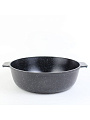 Жаровня алюминий, 30 см, 5 л, антипригарное покрытие, Алтей, Granit Perfection black, 09-0550-310, с крышкой - фото 4