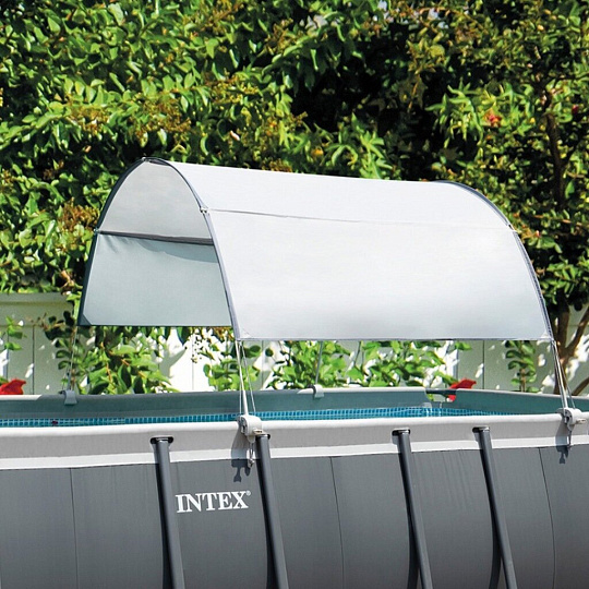 Навес 185х335 см, прямоугольный, для каркасного бассейна, для бассейнов 400-732 см, Intex, 28054