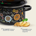 Кастрюля эмалированная сталь, 3 л, с крышкой, крышка сталь, цилиндрическая, СтальЭмаль, Паста, 1RD181M, индукция - фото 8
