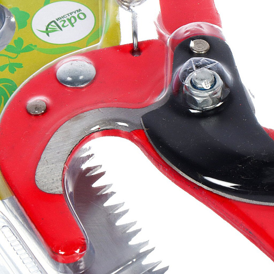 Секатор для веток, с ножовкой, комбинированный, с шнуром, 010150