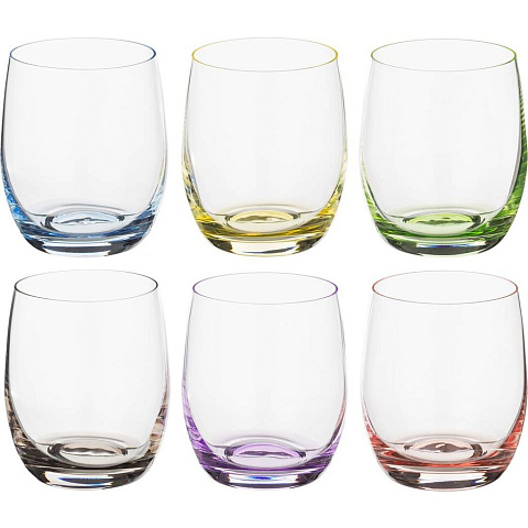 Набор стаканов для виски из 6 шт. "rainbow" 300 мл высота 9 см, 674-412