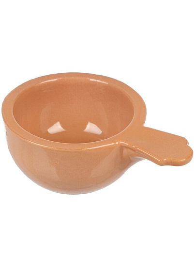 Кокотница керамика, 9х12х4 см, 0.1 л, круглая, бежевая, КОК 0,1 Б