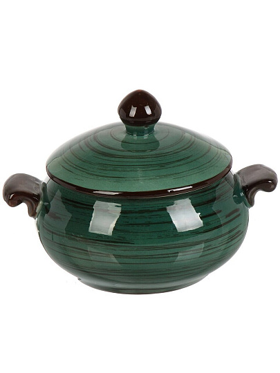 Горшок керамика, 0.4 л, Малахит, Y4-9036