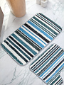 Коврик для ванной и туалета, 0.5х0.8 м, микрофиб, полосатый, Y4-9947 - фото 2