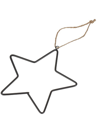 Елочное украшение Звезда, черное, 12 см, Y4-8506