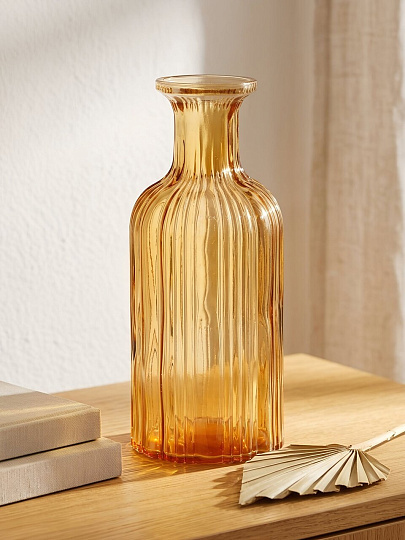 Ваза стекло, настольная, 20х8 см, Бутылка, Y4-13500, в ассортименте