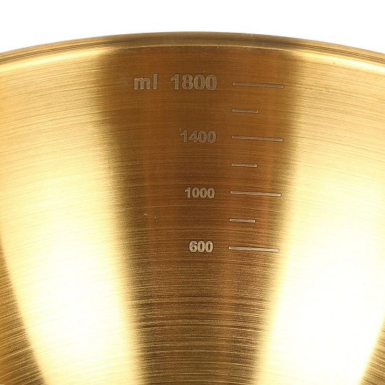 Миска нержавеющая сталь, круглая, 23 см, Y4-9588, золото