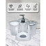 Набор для ванной 4 предмета, SPE16922-1, белоснежный, стакан, подставка для зубных щеток, дозатор для мыла, мыльница, Y8-2736 - фото 8