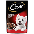 Корм для животных Cesar, 85 г, для собак, кусочки в соусе, говядина с овощами, F5872
