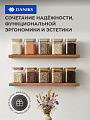 Банка для сыпучих продуктов, стекло, 0.5 л, 8х10 см, с крышкой, Daniks, Квадрато, STF8095 - фото 4
