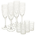 Набор для спиртного 12 предметов, стекло, бокал для шампанского 6 шт, стопка 6 шт, Glasstar, Вдохновение, G2_1687_22