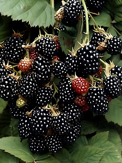 Саженцы Ягода Ежевика, Блэк Сатин, средняя, бесшипная