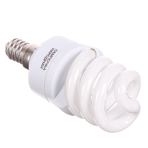 Лампа энергосберегающая E14, 11 Вт, свет теплый белый, TDM Electric, Народная НЛ-FSТ2, SQ0347-0017