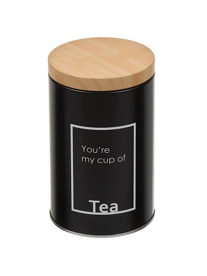 Банка для сыпучих продуктов, металл, 0.8 л, 9х14.5 см, с крышкой, Чай, Y4-5659