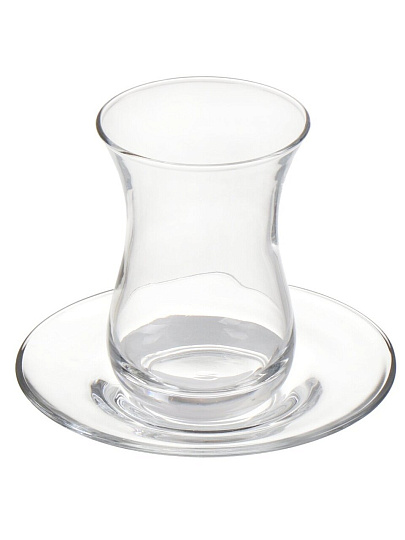 Набор чайный стекло, 12 предметов, на 6 персон, 160 мл, Pasabahce, Tea&amp;Coffee, 96308, подарочная упаковка