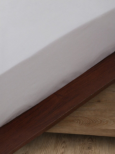 Простыня евро, 180 х 200 х 25 см, 100% хлопок, поплин, на резинке, Silvano, Тауп