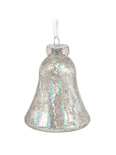 Елочное украшение Колокольчики, 3 шт, серебро, 10 см, полимер, Y4-9394