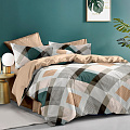 Постельное белье 2-спальное, простыня 180х215 см, 2 наволочки 50х70 см, пододеяльник 175х215 см, Butterfly, поплин, 6471