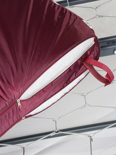 Качели садовые 3-местные, 209.5х127х165 см, 300 кг, Генуя, раскладываются в кровать, с москитной сеткой, бордо, A45A.535, металл