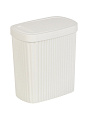 Контейнер для мусора пластик, 1.9 л, прямоугольный, белый, Econova, Velvet, 435204416 - фото 2
