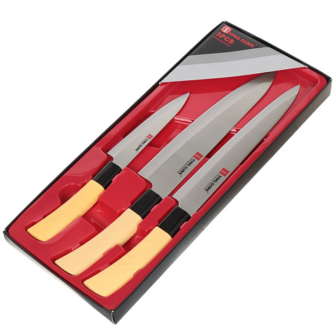 Набор ножей 3 предмета, 24 см, 33 см, 33 см, сталь, рукоятка пластик, Y3-1005