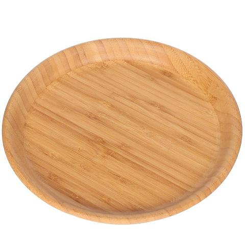 Блюдо бамбук, круглое, 28 см, бежевое, Y6-2577