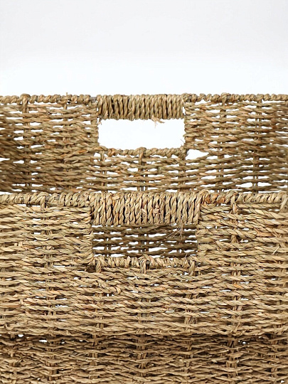 Корзина 30х30х30 см, квадратная, плетеная, полимер, Y4-7315