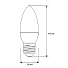 Лампа светодиодная E27, 9 Вт, 80 Вт, 220 В, свеча, 4500 К, нейтральный белый свет, Ergolux, 13171 - фото 2