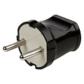 Вилка без заземления, 6 А, 250 В, черная, TDM Electric, Народная, SQ1806-0402