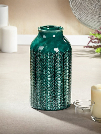Ваза керамика, настольная, 23х12 см, Морская волна, Y6-10151